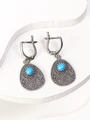 Серьги из серебра с бирюзой 3350