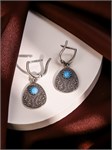 Серьги из серебра с бирюзой 3350