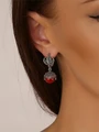 Серьги из серебра с кораллом 2064