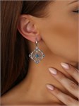 Серьги из серебра с бирюзой бохо 2334