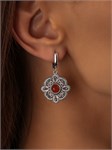 Серьги из серебра с сердоликом 3128