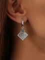 Серьги из серебра с бирюзой 3364