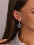 Серьги из серебра с сердоликом 3128