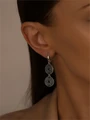 Серьги из серебра с агатом 3437