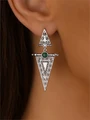Серьги из серебра с хризопразом 3380