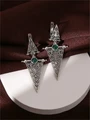 Серьги из серебра с хризопразом 3380
