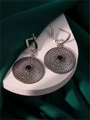 Серьги из серебра с агатом 3479
