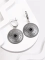 Серьги из серебра с агатом 3479