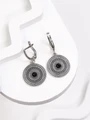 Серьги из серебра с агатом 3490