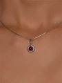Кулон из серебра с сердоликом 3585