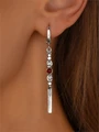 Серьги из серебра с сердоликом 3504