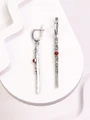 Серьги из серебра с сердоликом 3504