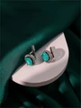Серьги из серебра с параиба 3507