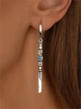Серьги из серебра с бирюзой 3509