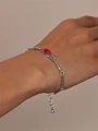 Браслет из серебра с кораллом 3511