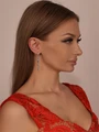 Серьги из серебра с хризопразом 3517