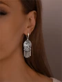 Серьги из серебра с подвесками 3535