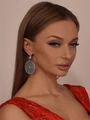 Серьги из серебра круглые 3538