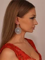Серьги из серебра круглые 3538