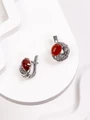 Серьги из  серебра с сердоликом 3539