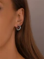 Серьги из  серебра с сердоликом 3539