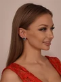 Серьги из серебра с хризопразом 3540