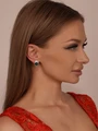 Серьги из серебра с хризопразом 3541