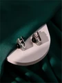 Серьги из серебра с агатом 3542