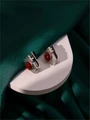 Серьги из серебра с сердоликом 3543