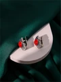 Серьги из серебра с кораллом 3544