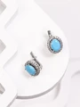 Серьги из серебра с бирюзой 3546