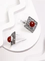 Серьги из серебра с сердоликом 3550