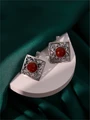 Серьги из серебра с сердоликом 3550