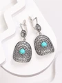 Серьги из серебра с бирюзой 3552