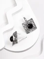 Серьги из серебра с агатом 3558