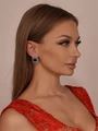 Серьги из серебра с агатом 3558