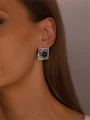 Серьги из серебра с агатом 3558