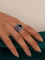 Кольцо из серебра с агатом 3569