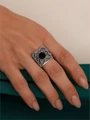 Кольцо из серебра с агатом 3569