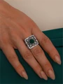 Кольцо из серебра с хризопразом 3570