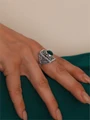 Кольцо из серебра с хризопразом 3570