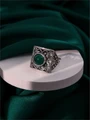 Кольцо из серебра с хризопразом 3570