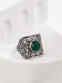 Кольцо из серебра с хризопразом 3570