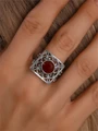 Кольцо из серебра с сердоликом 3571