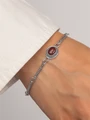 Браслет из серебра с сердоликом 3580