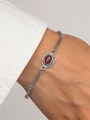 Браслет из серебра с сердоликом 3580