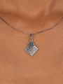 Кулон из серебра с бирюзой 4048