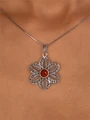 Кулон из серебра с сердоликом 4049