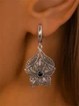 Серьги из серебра с агатом 4034