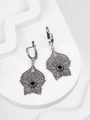 Серьги из серебра с агатом 4034